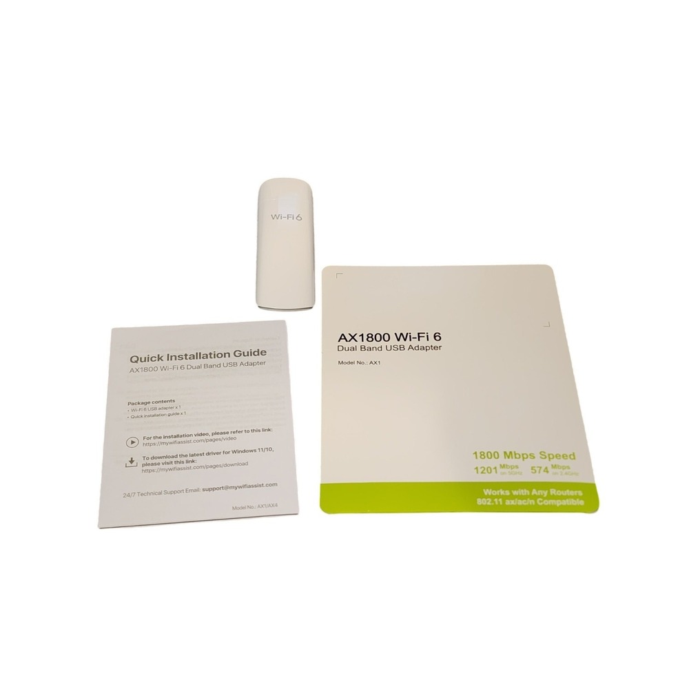 AX1800 Wi-Fi 6 Dual Band USB Adapter Wireless Internet‎ Dongle AX1 Model Network